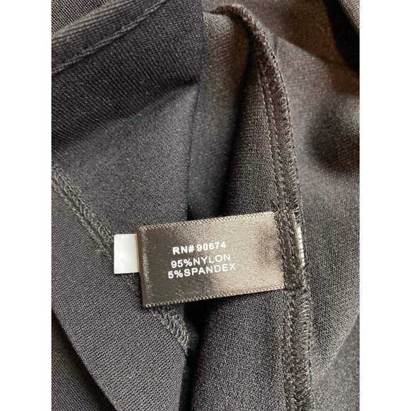 Boston Proper Colorblock Tunic Top M Black White Asymmetrical Neck Modern Chic - Picture 5 of 9